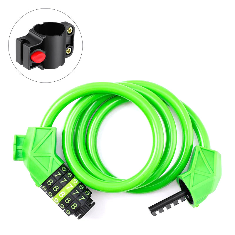 BG-4119 1.1m Bicycle Steel Cable Security Lock 5 Digit Password Anti-theft Bike Lock BG-4119 1.1m Bicycle Steel Cable Security Lock 5 Digit Password Anti-theft Bike Lock